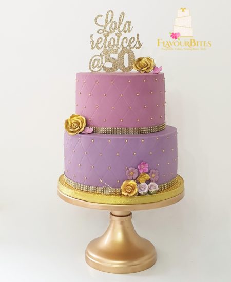 2-Tier 50th Birthday Cake