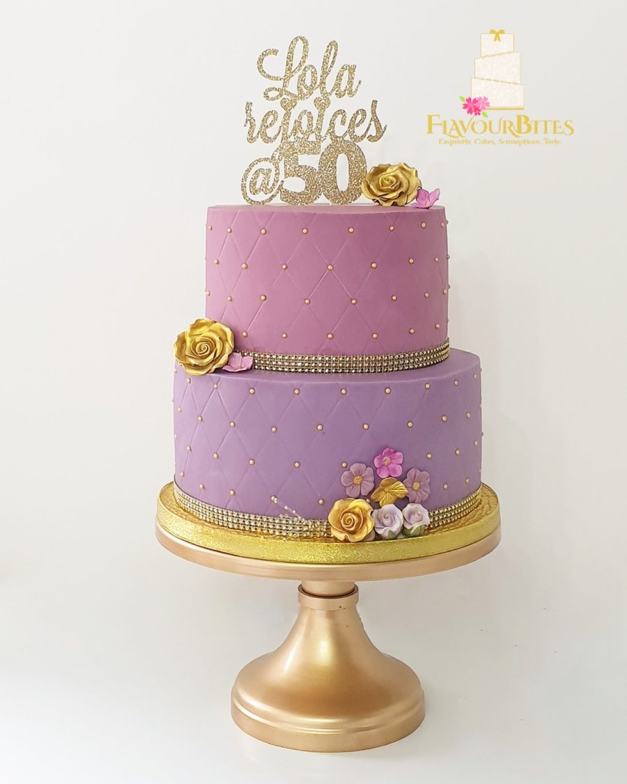 2-Tier 50th Birthday Cake